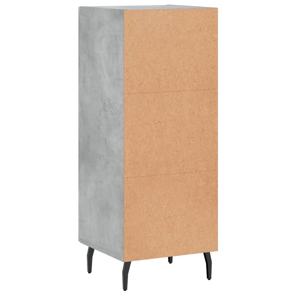 Buffet Gris béton 34,5x34x90 cm Bois d'ingénierie