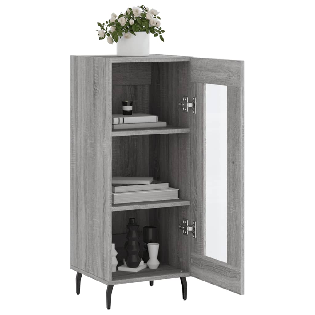 Sonoma graues Sideboard 34,5x34x90 cm Holzwerkstoff