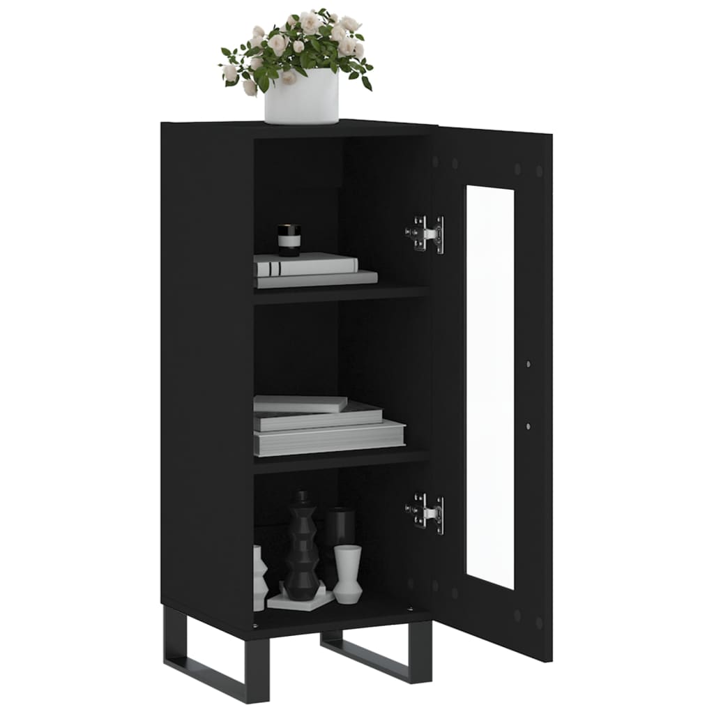 Buffet Noir 34,5x34x90 cm Bois d'ingénierie