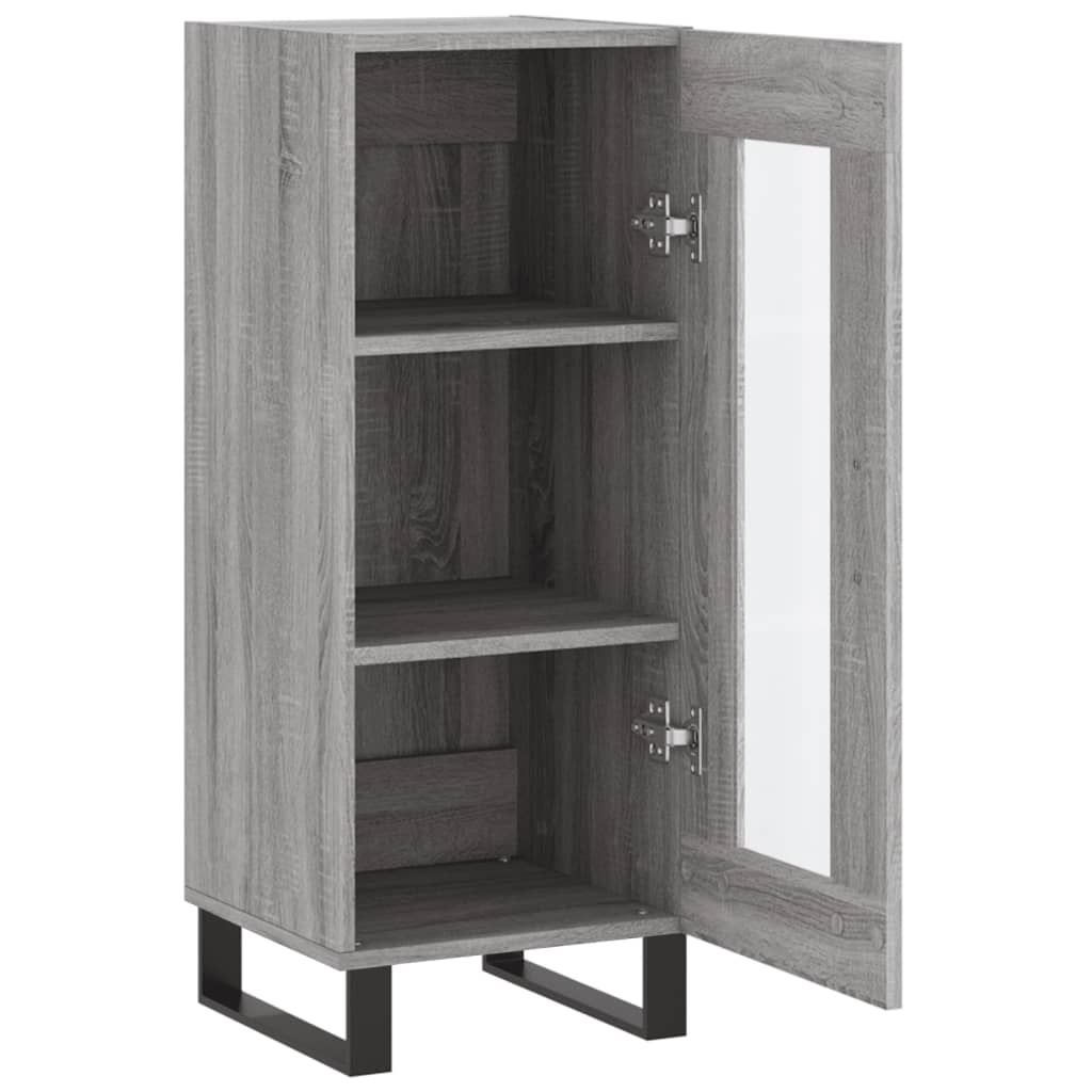 Sonoma graues Sideboard 34,5x34x90 cm Holzwerkstoff