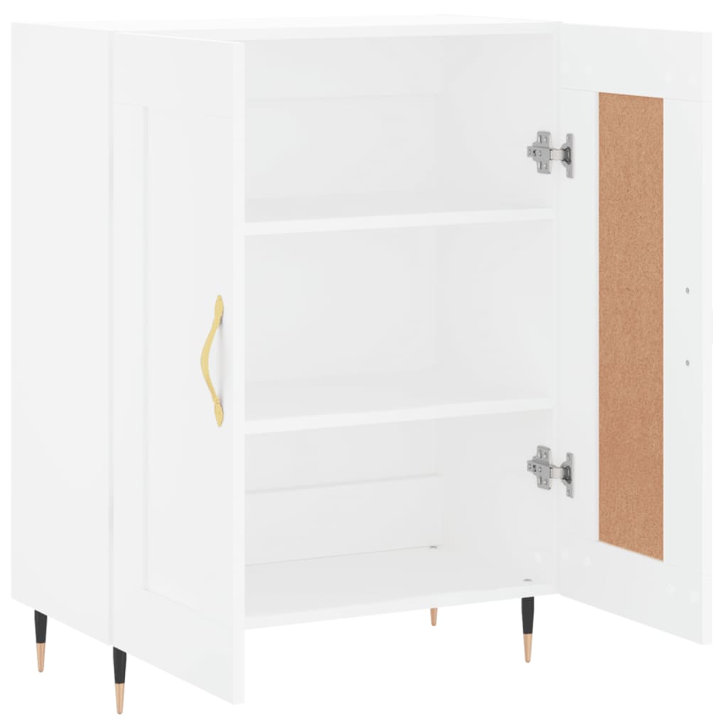 Buffet blanc 69,5x34x90 cm bois d'ingénierie