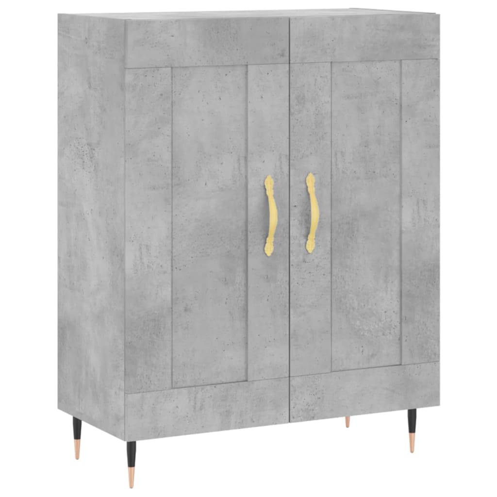 Concrete gray sideboard 69.5x34x90 cm engineered wood