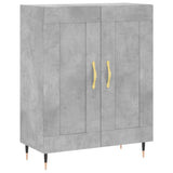 Buffet gris béton 69,5x34x90 cm bois d'ingénierie