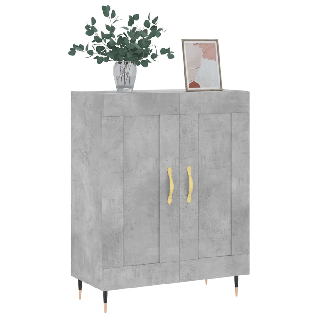 Concrete gray sideboard 69.5x34x90 cm engineered wood