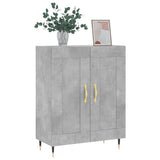 Buffet gris béton 69,5x34x90 cm bois d'ingénierie