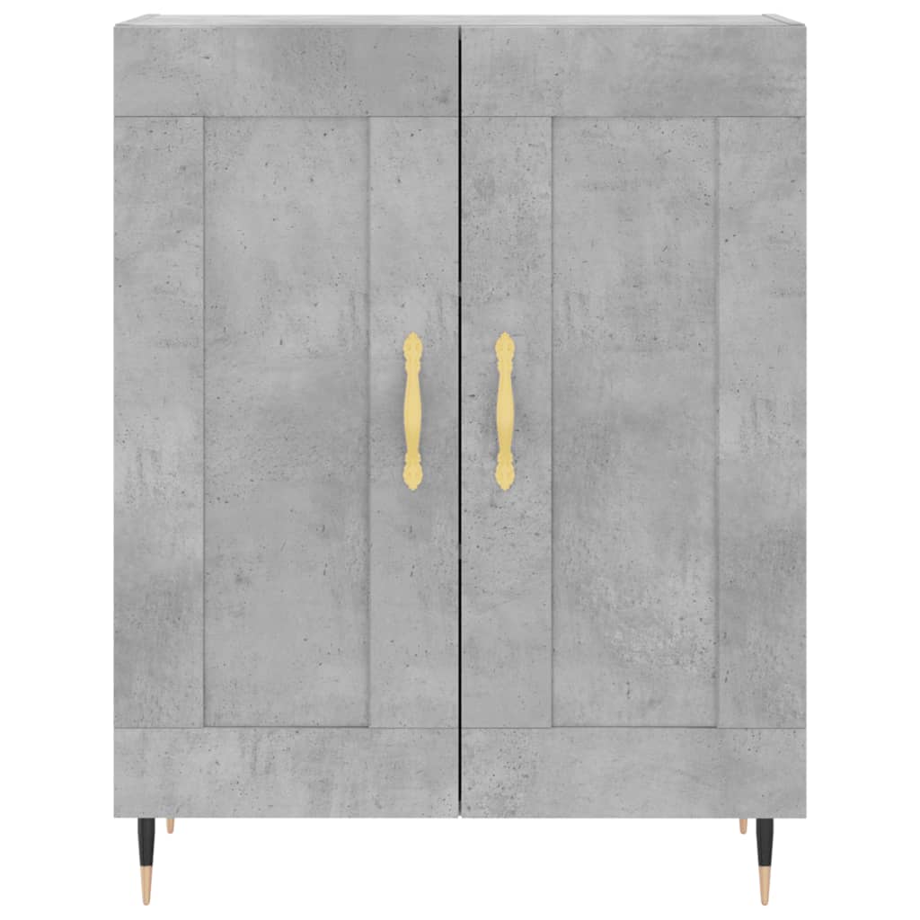 Betongraues Sideboard 69,5 x 34 x 90 cm, Holzwerkstoff