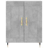 Buffet gris béton 69,5x34x90 cm bois d'ingénierie