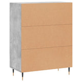 Concrete gray sideboard 69.5x34x90 cm engineered wood