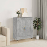 Concrete gray sideboard 69.5x34x90 cm engineered wood