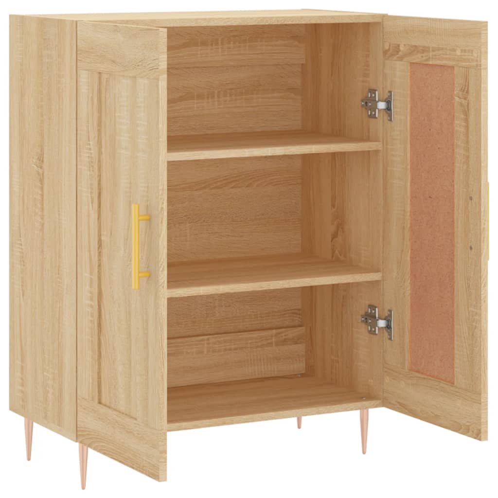 Buffet chêne sonoma 69,5x34x90 cm bois d'ingénierie