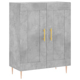 Buffet gris béton 69,5x34x90 cm bois d'ingénierie