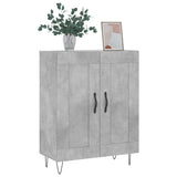 Concrete gray sideboard 69.5x34x90 cm engineered wood