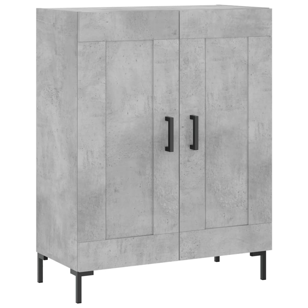 Buffet gris béton 69,5x34x90 cm bois d'ingénierie