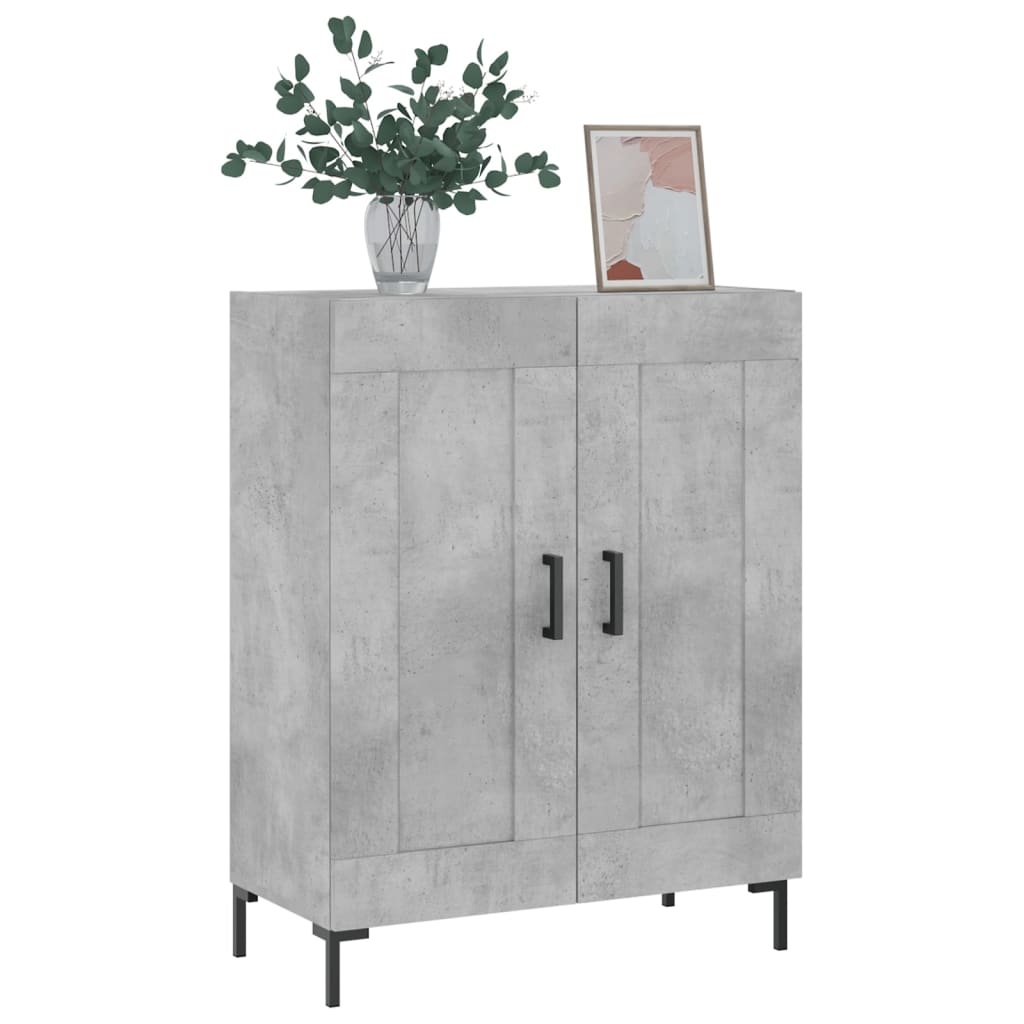 Buffet gris béton 69,5x34x90 cm bois d'ingénierie