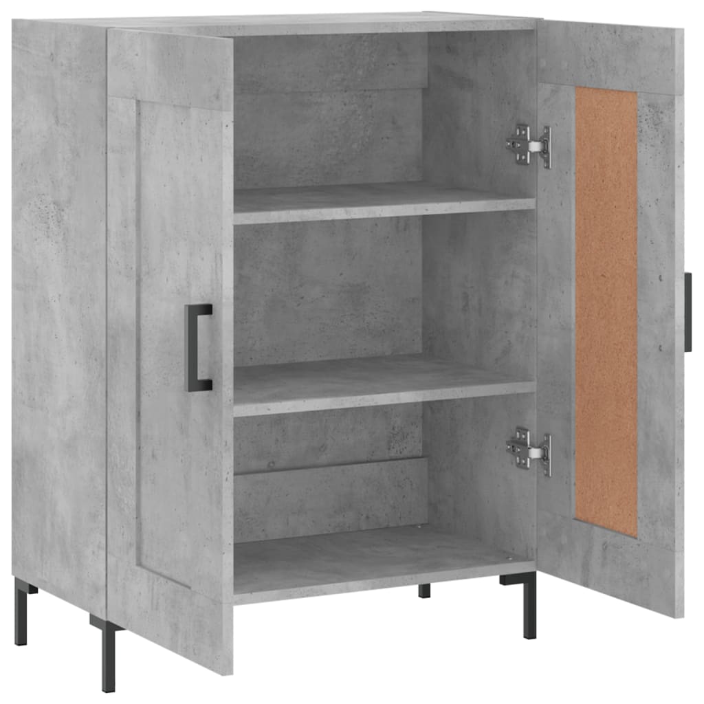 Buffet gris béton 69,5x34x90 cm bois d'ingénierie