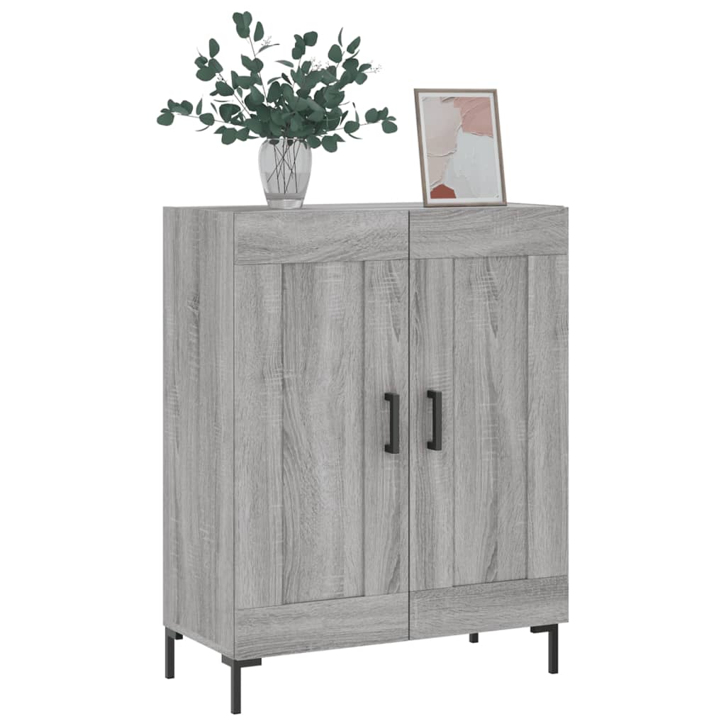 Sonoma graues Sideboard 69,5 x 34 x 90 cm, Holzwerkstoff