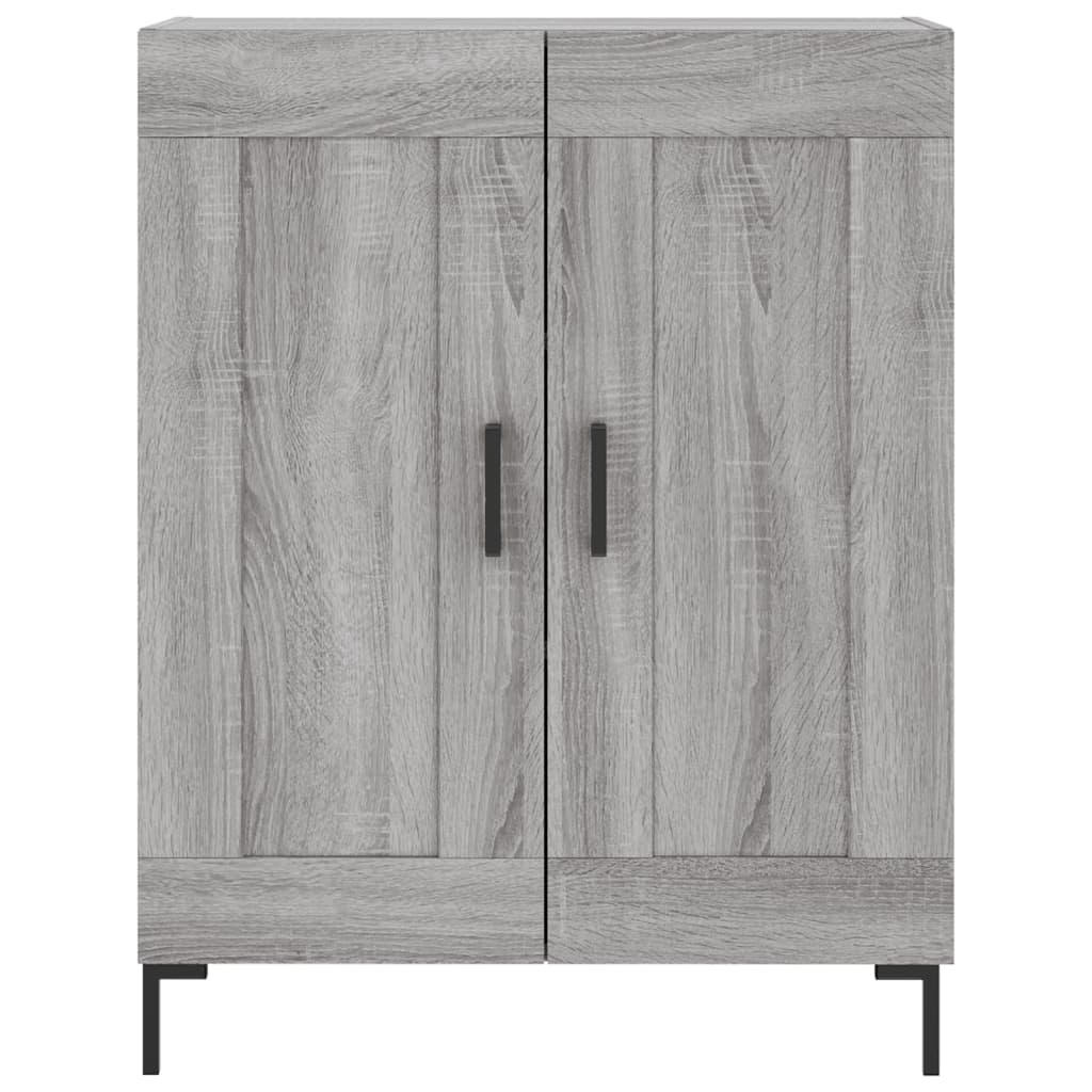 Sonoma graues Sideboard 69,5 x 34 x 90 cm, Holzwerkstoff