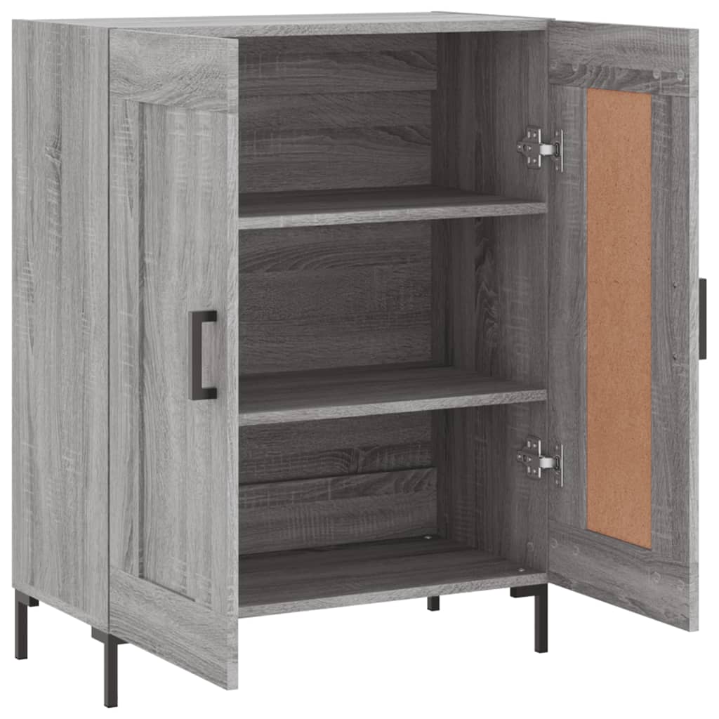 Sonoma graues Sideboard 69,5 x 34 x 90 cm, Holzwerkstoff