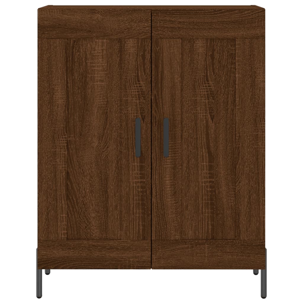 Buffet chêne marron 69,5x34x90 cm bois d'ingénierie