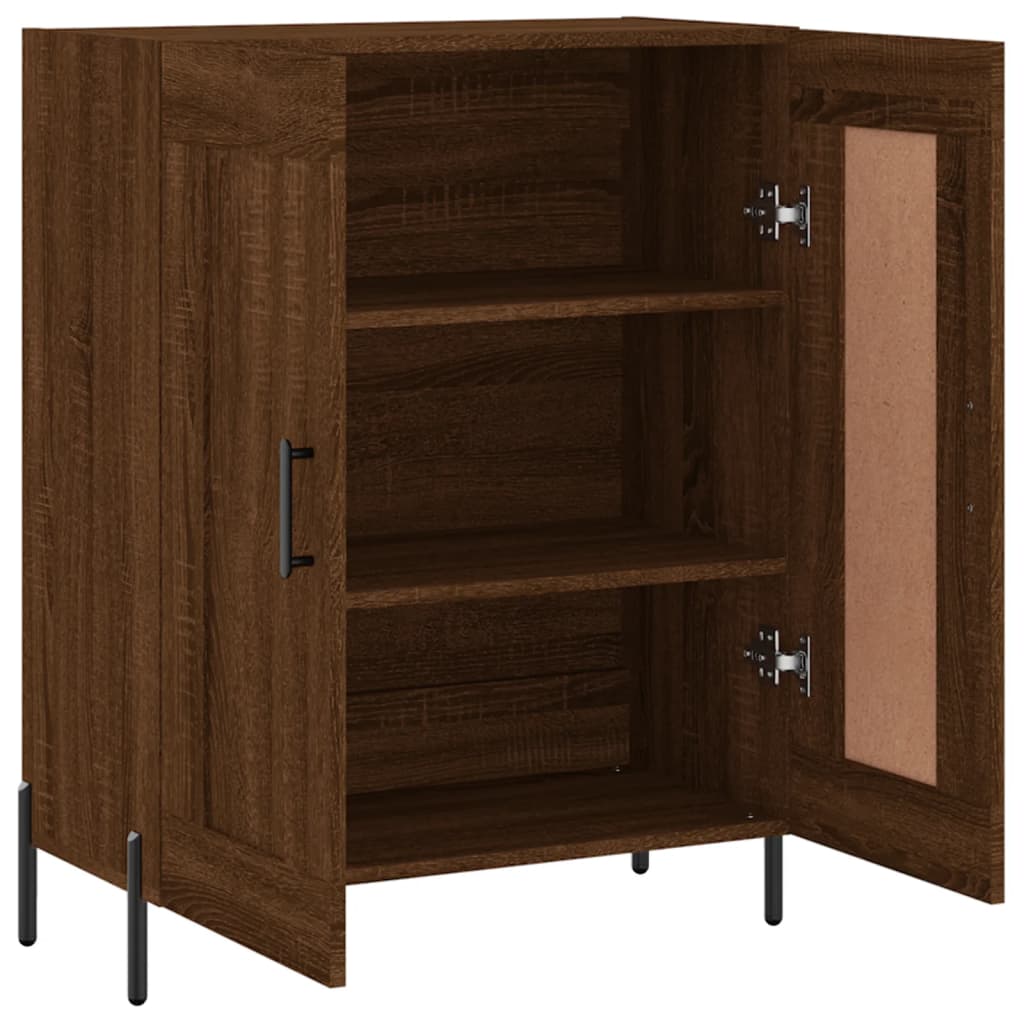 Buffet chêne marron 69,5x34x90 cm bois d'ingénierie