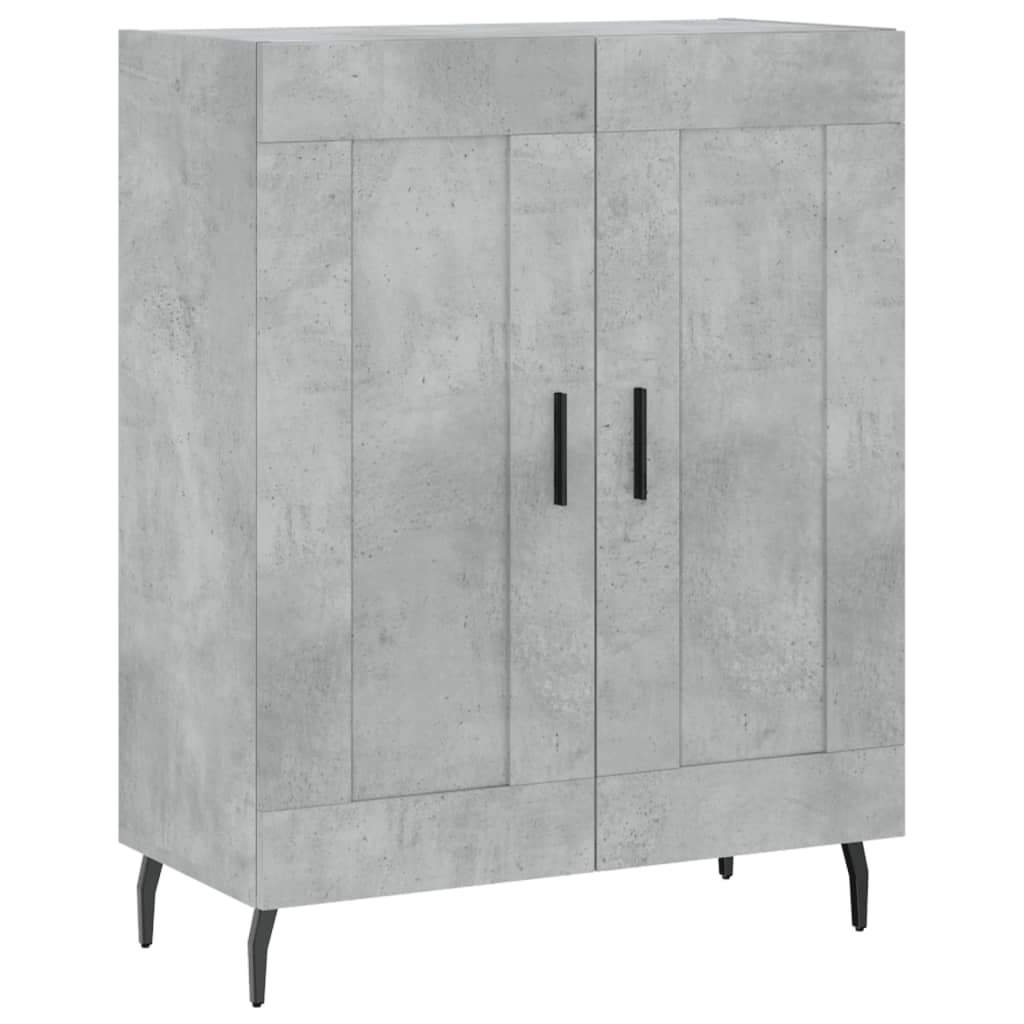 Buffet gris béton 69,5x34x90 cm bois d'ingénierie