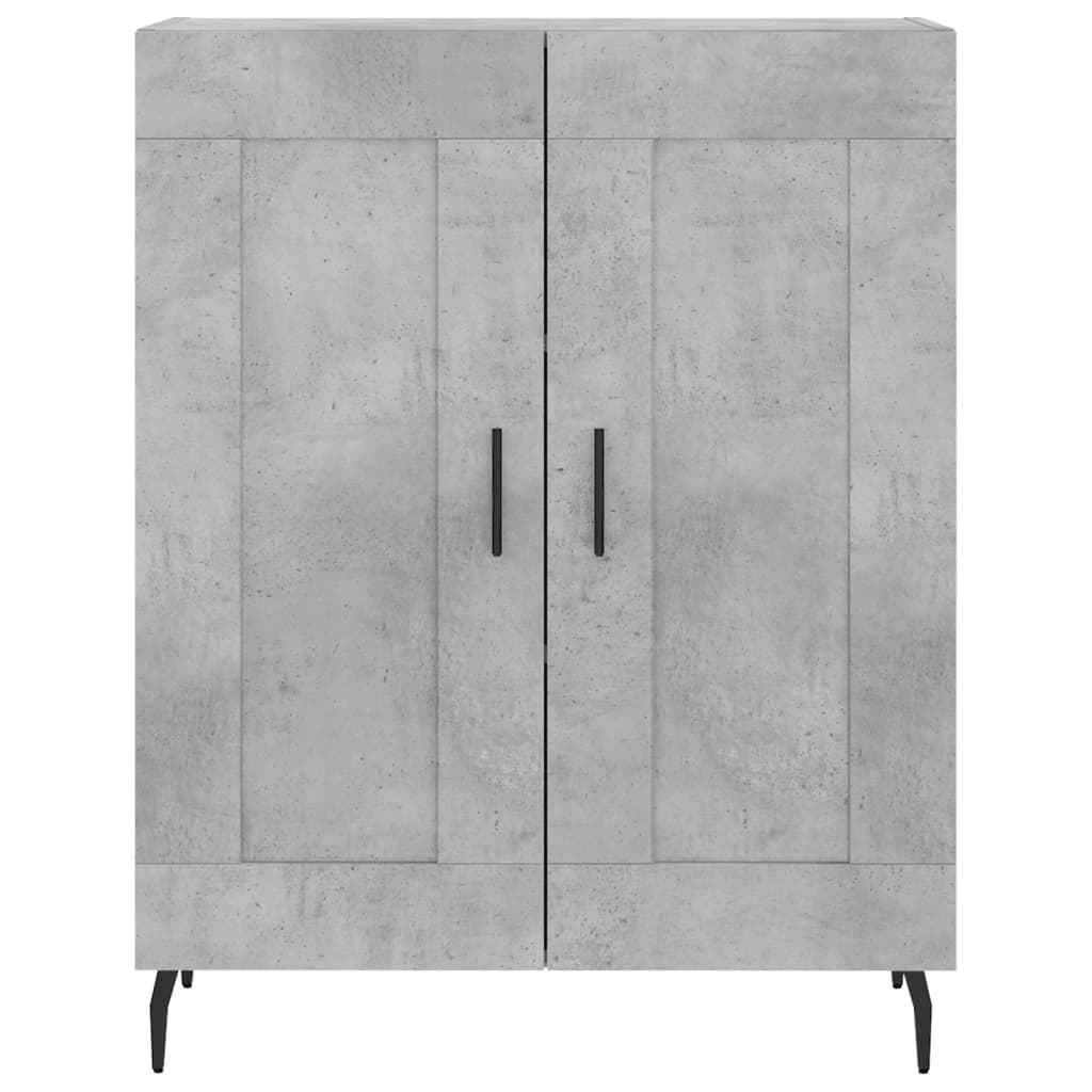 Buffet gris béton 69,5x34x90 cm bois d'ingénierie