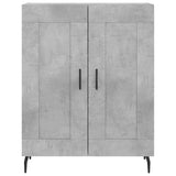 Betongraues Sideboard 69,5 x 34 x 90 cm, Holzwerkstoff