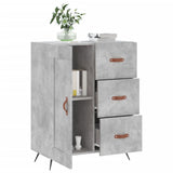 Concrete gray sideboard 69.5x34x90 cm engineered wood