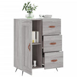 Sonoma graues Sideboard 69,5 x 34 x 90 cm, Holzwerkstoff