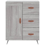 Sonoma graues Sideboard 69,5 x 34 x 90 cm, Holzwerkstoff