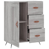 Sonoma graues Sideboard 69,5 x 34 x 90 cm, Holzwerkstoff