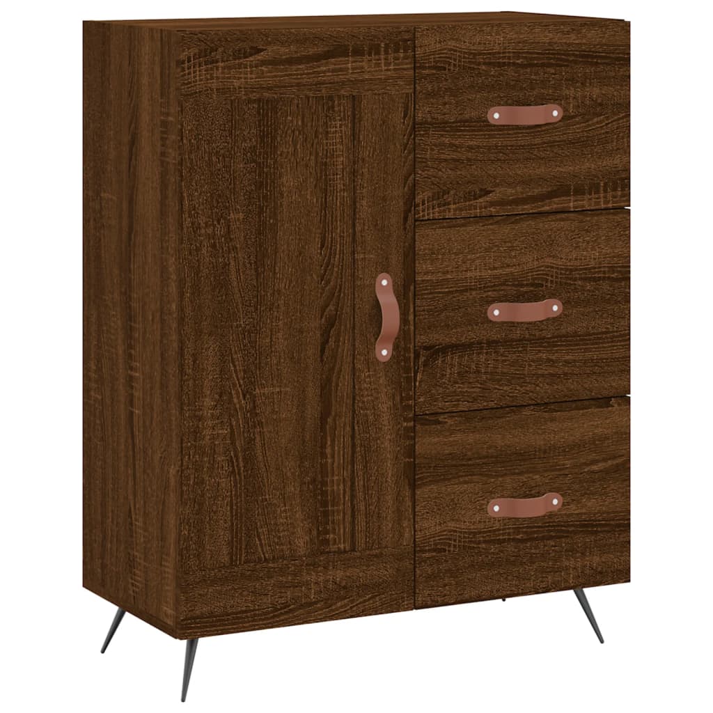 Brown oak sideboard 69.5x34x90 cm engineered wood