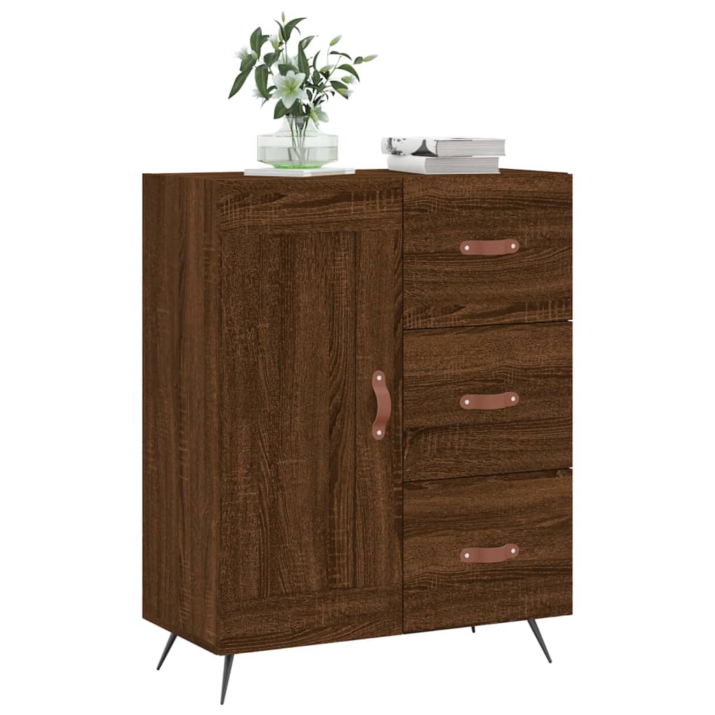 Brown oak sideboard 69.5x34x90 cm engineered wood