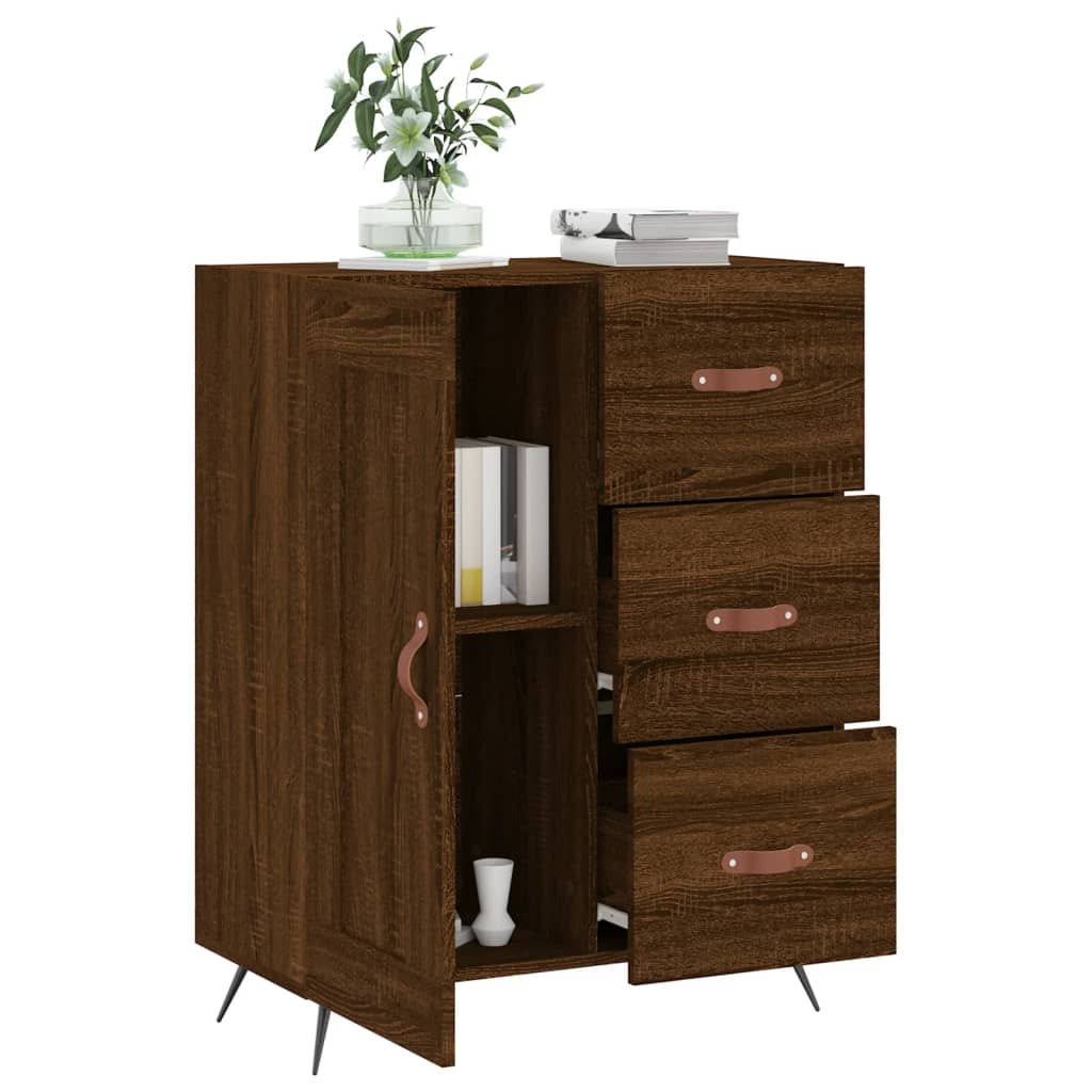 Brown oak sideboard 69.5x34x90 cm engineered wood