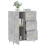 Buffet gris béton 69,5x34x90 cm bois d'ingénierie