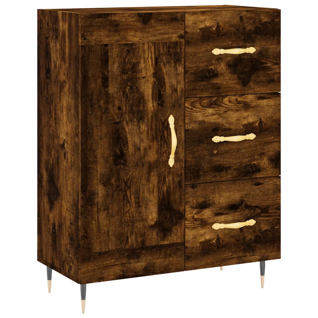 Sideboard aus geräucherter Eiche, 69,5 x 34 x 90 cm, Holzwerkstoff