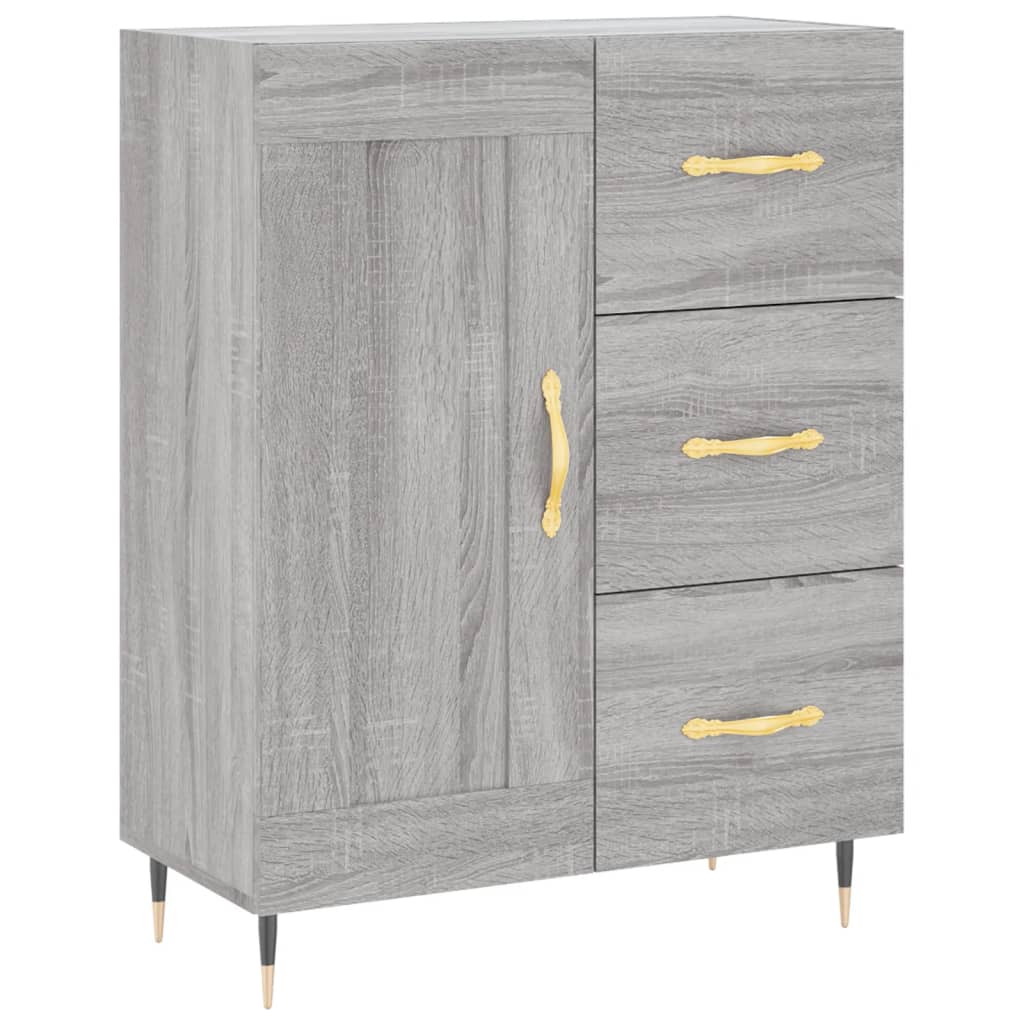 Sonoma gray sideboard 69.5x34x90 cm engineered wood