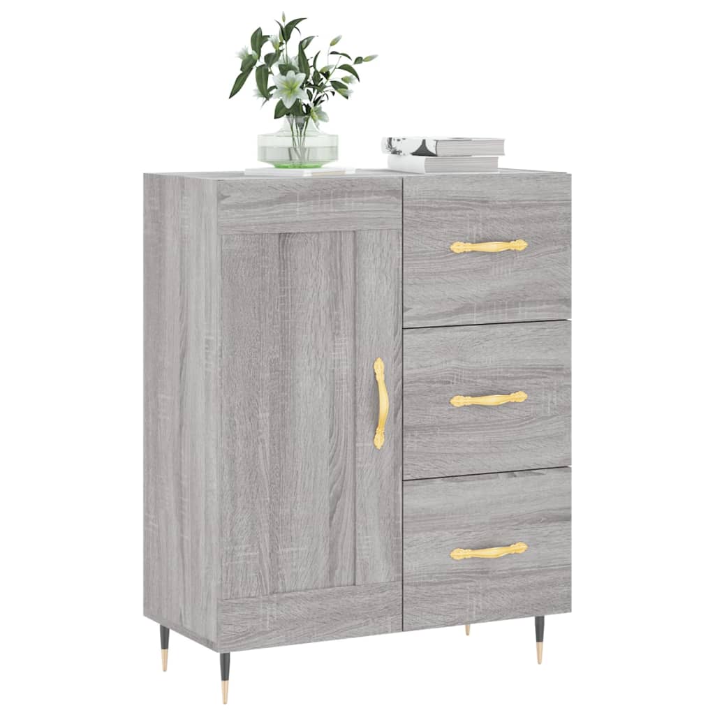 Sonoma gray sideboard 69.5x34x90 cm engineered wood