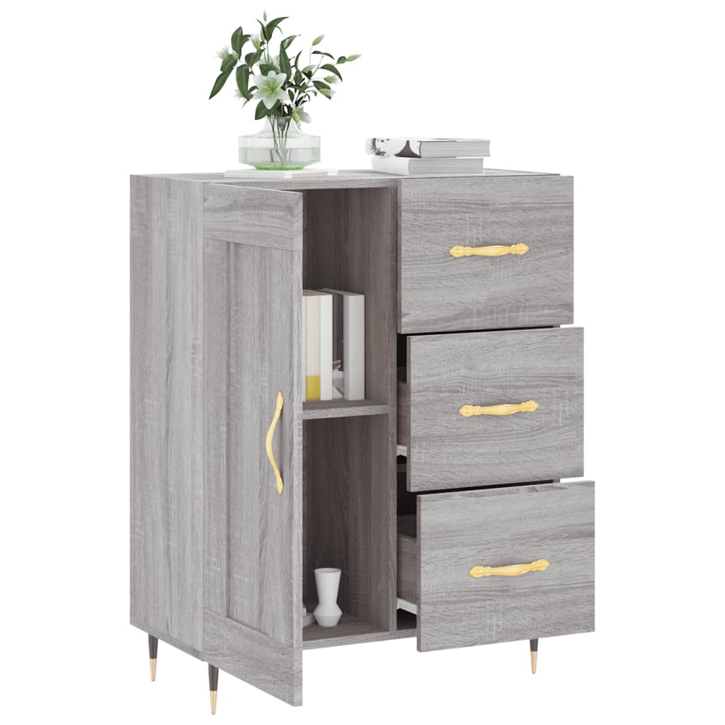 Buffet sonoma gris 69,5x34x90 cm bois d'ingénierie