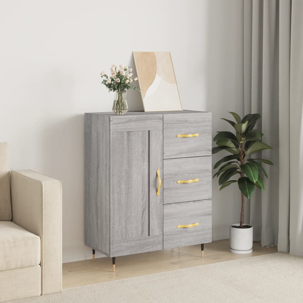 Sonoma gray sideboard 69.5x34x90 cm engineered wood