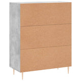 Betongraues Sideboard 69,5 x 34 x 90 cm, Holzwerkstoff