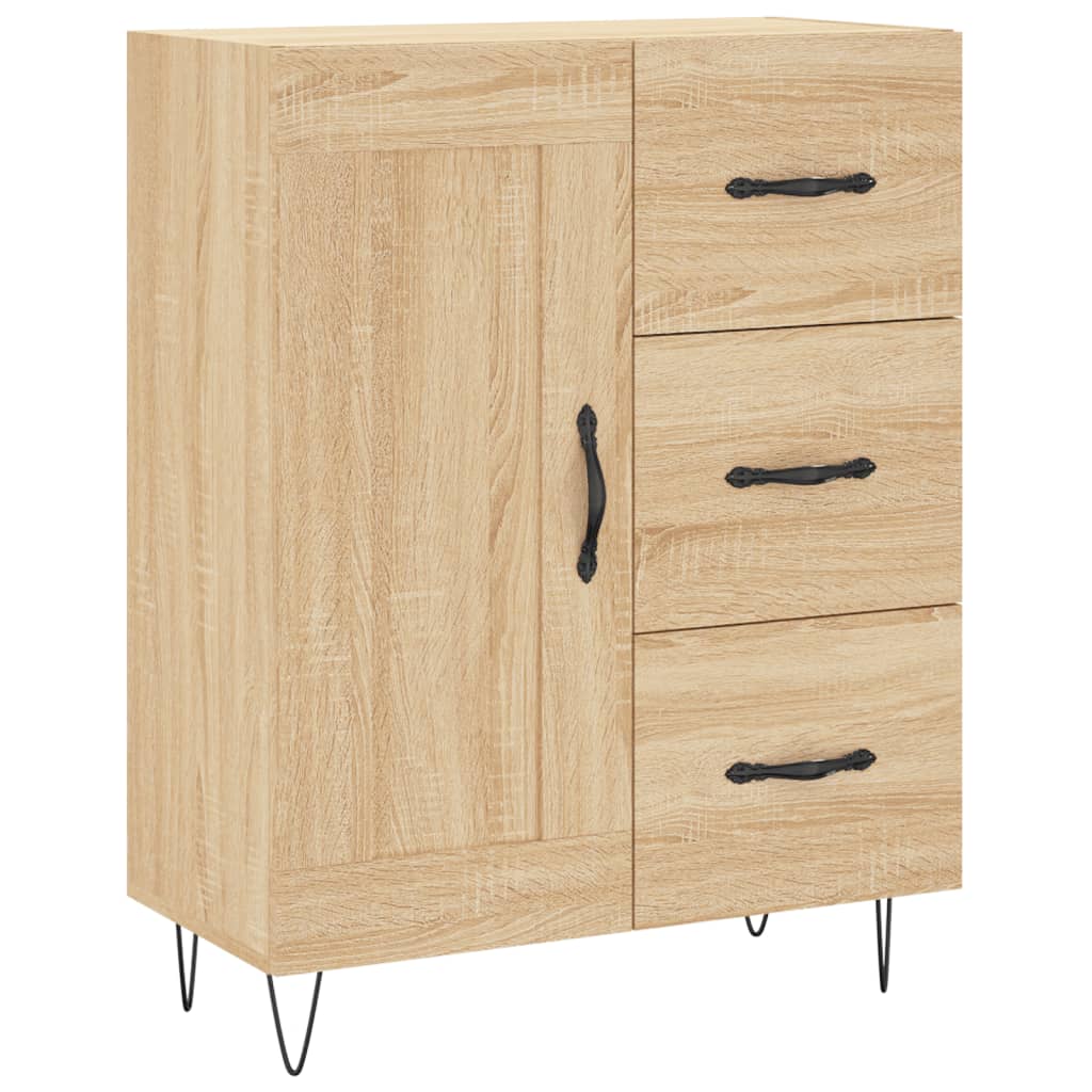 Buffet chêne sonoma 69,5x34x90 cm bois d'ingénierie