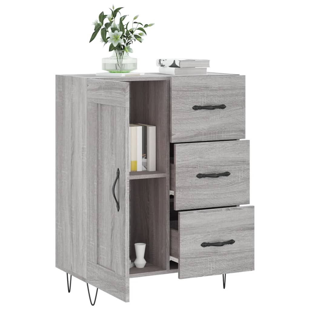 Buffet sonoma gris 69,5x34x90 cm bois d'ingénierie