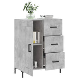 Buffet gris béton 69,5x34x90 cm bois d'ingénierie