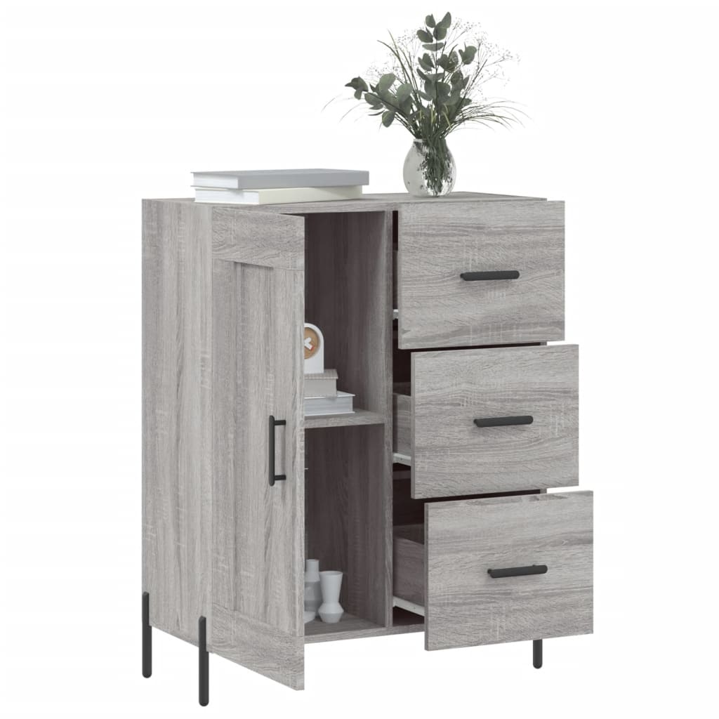 Buffet sonoma gris 69,5x34x90 cm bois d'ingénierie