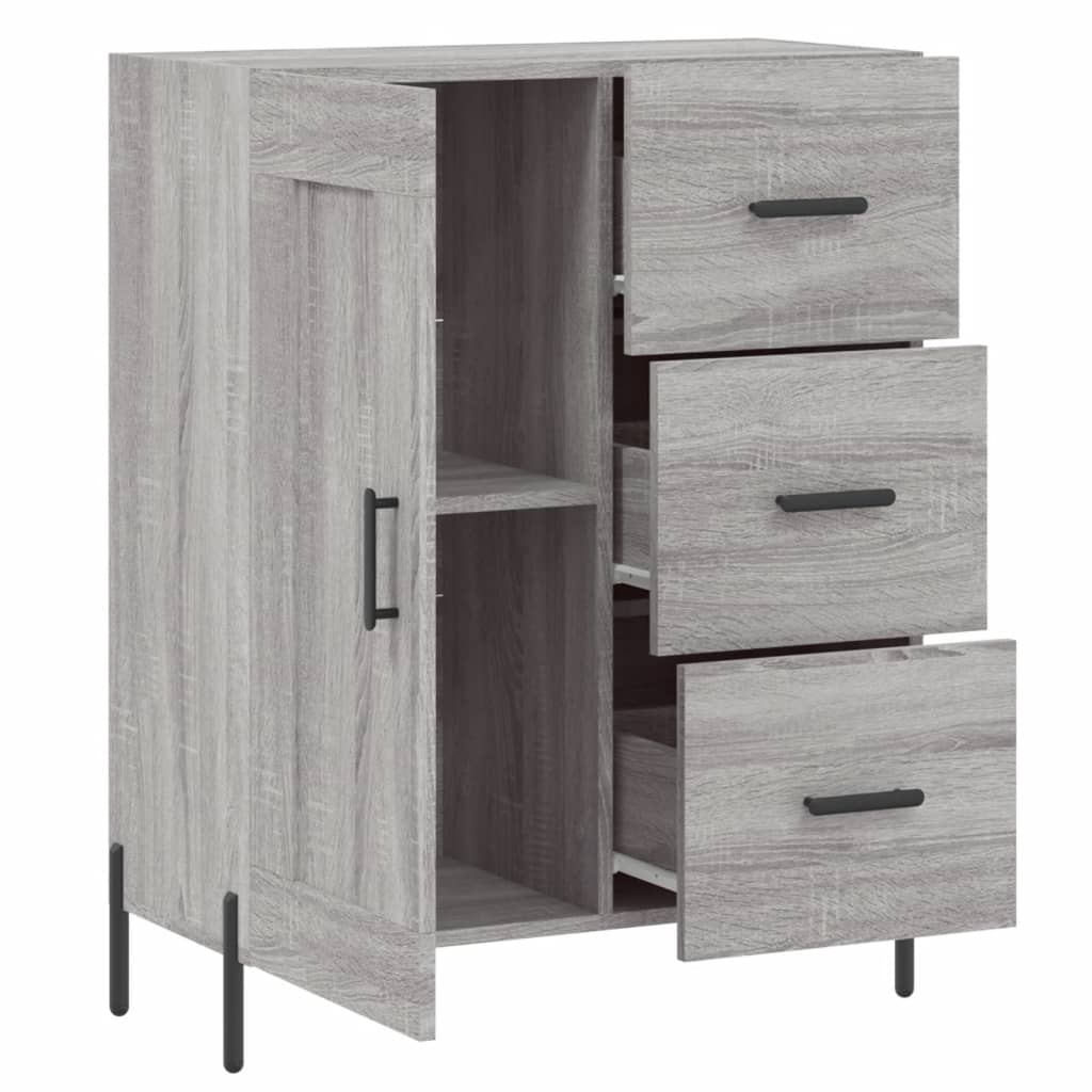 Buffet sonoma gris 69,5x34x90 cm bois d'ingénierie