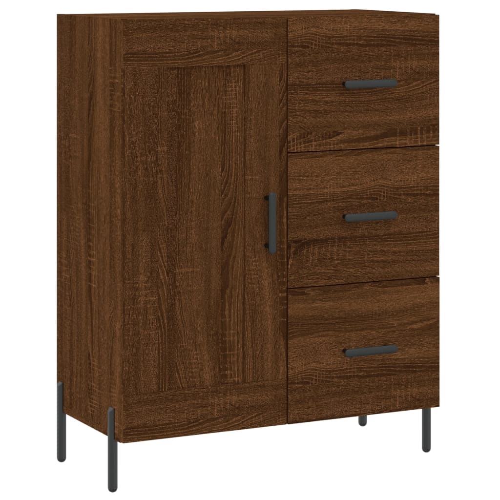 Brown oak sideboard 69.5x34x90 cm engineered wood