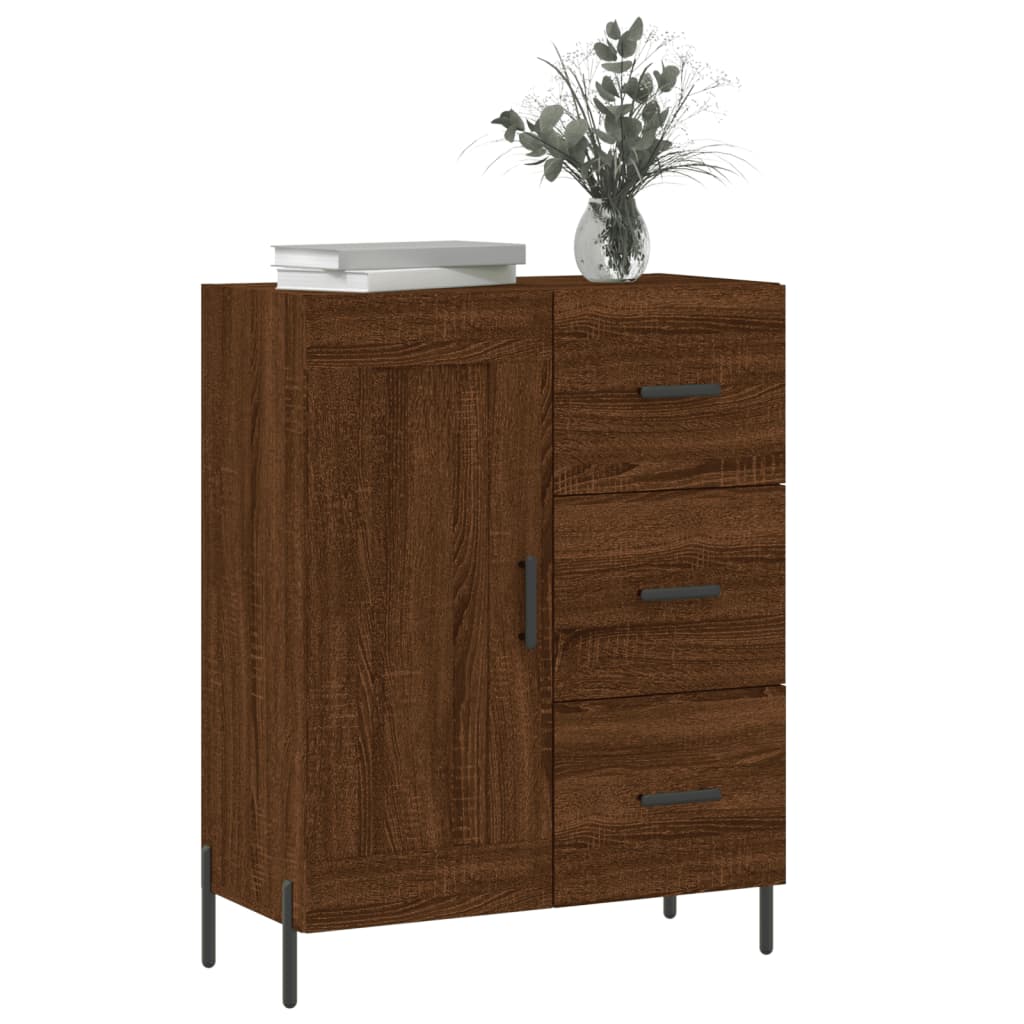 Brown oak sideboard 69.5x34x90 cm engineered wood