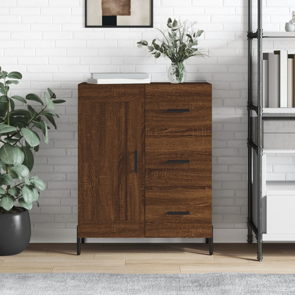 Brown oak sideboard 69.5x34x90 cm engineered wood