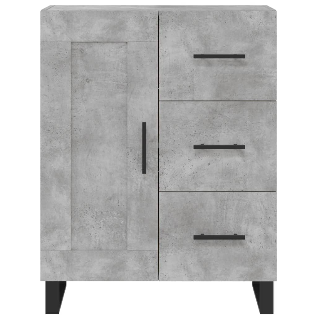 Concrete gray sideboard 69.5x34x90 cm engineered wood